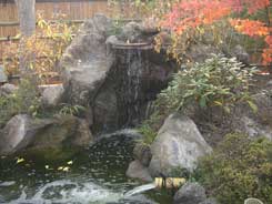 画像：和風庭園の滝