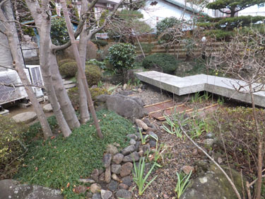 画像：大柳庭苑が造園した仙台市の和風庭園　枯山水