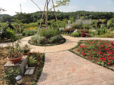 画像：ガーデンデザイン・大柳庭苑の洋風庭園の造園作例・ケース01 登米市　ぽっぽやとガーデニング好きの夢を叶える庭